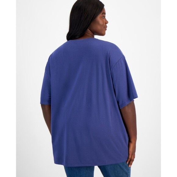 Grayson Threads, the Label Trendy Plus Size Nasa Disco Club T-Shirt, Blue, 1X - Picture 3 of 3